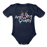 Load image into Gallery viewer, 2025 Anti-Cruelty Holiday Sleeve Baby Bodysuit - dark navy
