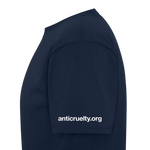 Load image into Gallery viewer, Anti-Cruelty Dark T-Shirt - navy
