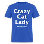 Load image into Gallery viewer, &quot;Crazy Cat Lady&quot; Unisex Classic T-Shirt - royal blue

