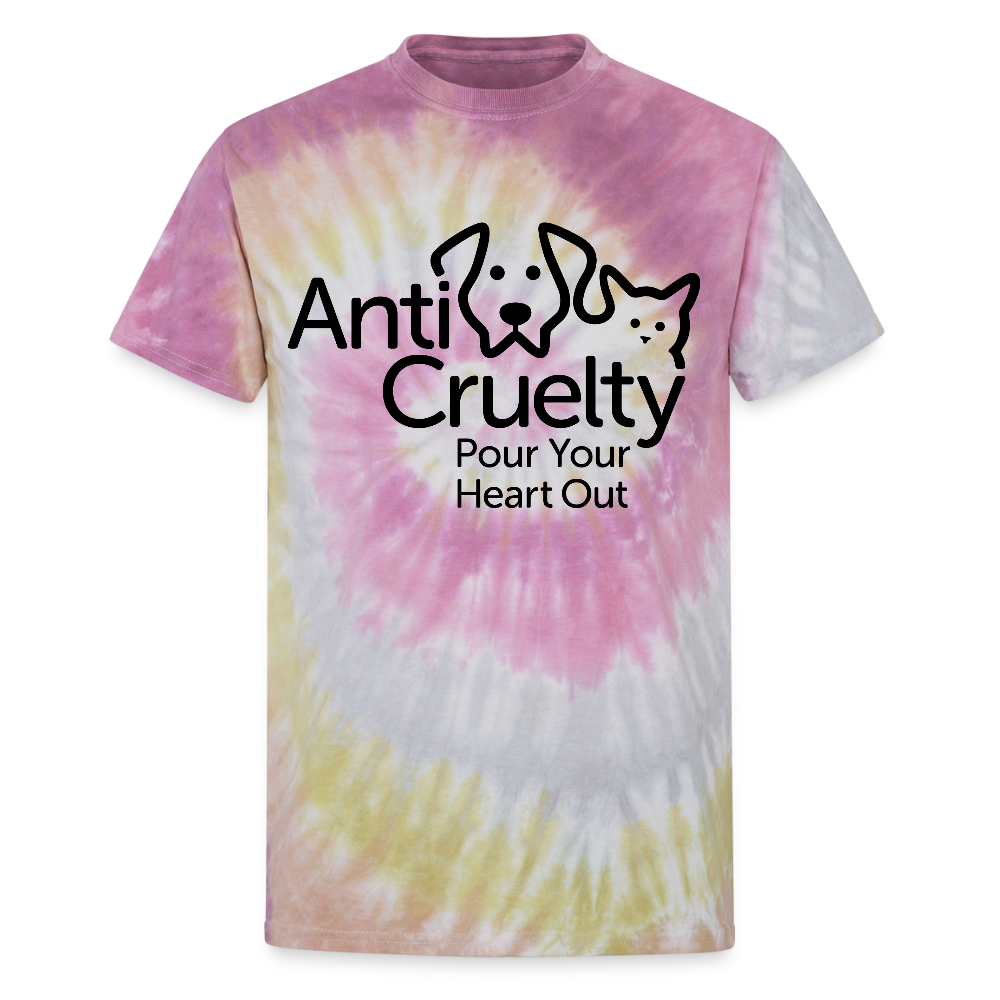 "Pour Your Heart Out" Unisex Tie Dye T-Shirt - Desert Rose
