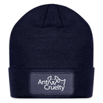 Load image into Gallery viewer, Anti-Cruelty Logo Patch Beanie - navy
