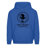Load image into Gallery viewer, &quot;Vintage Anti-Cruelty Greek Key&quot; Bright Hoodie - royal blue
