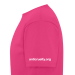 Load image into Gallery viewer, Anti-Cruelty Dark T-Shirt - fuchsia
