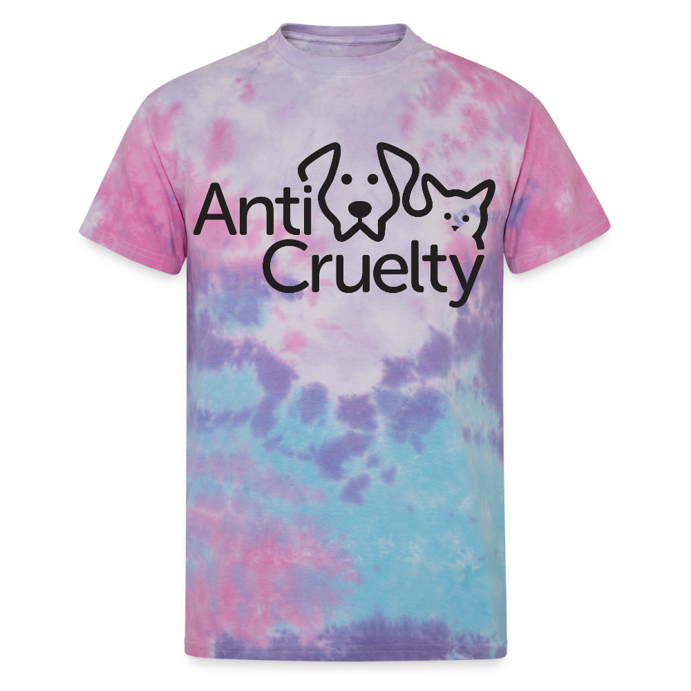 "Anti-Cruelty Logo" Tie Dye T-Shirt - cotton candy