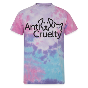 "Anti-Cruelty Logo" Tie Dye T-Shirt - cotton candy
