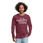 Load image into Gallery viewer, Anti-Cruelty Valentine's Day Logo Men's Long Sleeve T-Shirt - heather burgundy
