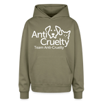 Load image into Gallery viewer, Team Anti-Cruelty Oversized Hooded Sweatshirt - olive
