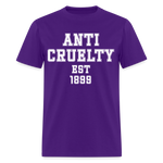 Load image into Gallery viewer, Anti-Cruelty University T-Shirt - purple
