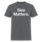 Load image into Gallery viewer, Size Matters Dark T-Shirt - charcoal
