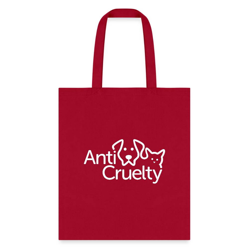 Anti-Cruelty Logo Tote Bag - red