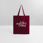Load image into Gallery viewer, Anti-Cruelty Logo Tote Bag - burgundy
