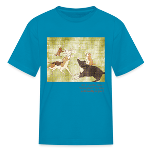 "Springtime" Art From The Heart Kids' T-Shirt - turquoise