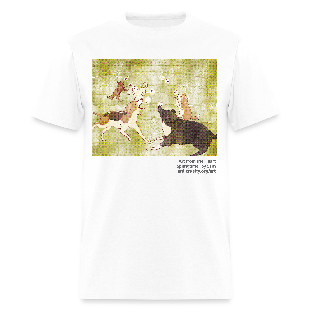"Springtime" Art From The Heart Adult T-Shirt - white
