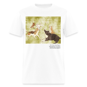 "Springtime" Art From The Heart Adult T-Shirt - white