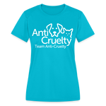Load image into Gallery viewer, Team Anti-Cruelty Women's Moisture Wicking Performance T-Shirt - turquoise
