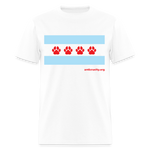 Load image into Gallery viewer, "Chicago Paw Flag "Unisex Classic T-Shirt - white
