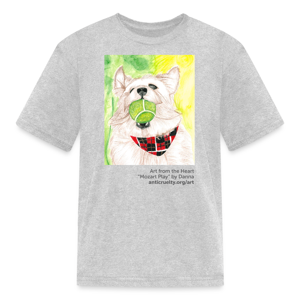 "Mozart Play" Art From The Heart Kids' T-Shirt - heather gray