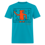 Load image into Gallery viewer, &quot;DJ Dog&quot; Art From The Heart Adult T-Shirt - turquoise
