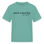 Load image into Gallery viewer, Anti-Cruelty 70's Retro Logo Kids' T-Shirt - aquatic
