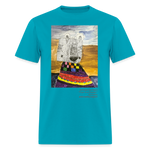 Load image into Gallery viewer, &quot;Tiger In A Sweater&quot; Art From The Heart Adult T-Shirt - turquoise

