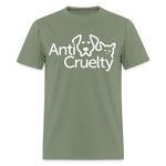 Load image into Gallery viewer, Anti-Cruelty Valentine's Day Logo T-Shirt - military green
