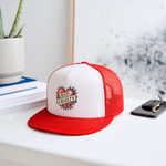 Load image into Gallery viewer, Anti-Cruelty Retro Heart Trucker Hat - white/red
