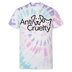 "Anti-Cruelty Logo" Tie Dye T-Shirt - Pastel Spiral