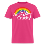 Load image into Gallery viewer, Anti-Cruelty Rainbow Logo T-Shirt - fuchsia
