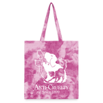 Load image into Gallery viewer, A nti-Cruelty 90's Retro Logo Tie Dye Tote - pink lady
