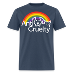 Load image into Gallery viewer, Anti-Cruelty Rainbow Logo T-Shirt -  blue dusk
