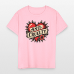 Load image into Gallery viewer, Anti-Cruelty Retro Heart Kids' T-Shirt - pink
