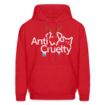 Load image into Gallery viewer, Anti-Cruelty "Frosty Friends" Logo Hoodie - red
