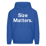 Load image into Gallery viewer, Size Matters Dark Hoodie - royal blue
