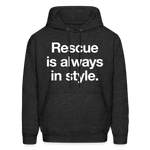 Load image into Gallery viewer, Rescue is always in style. Dark Hoodie - charcoal grey
