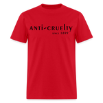 Load image into Gallery viewer, Anti-Cruelty 70's Retro Logo T-Shirt - red
