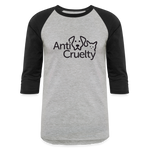 Load image into Gallery viewer, Anti-Cruelty Baseball T-Shirt - heather gray/black
