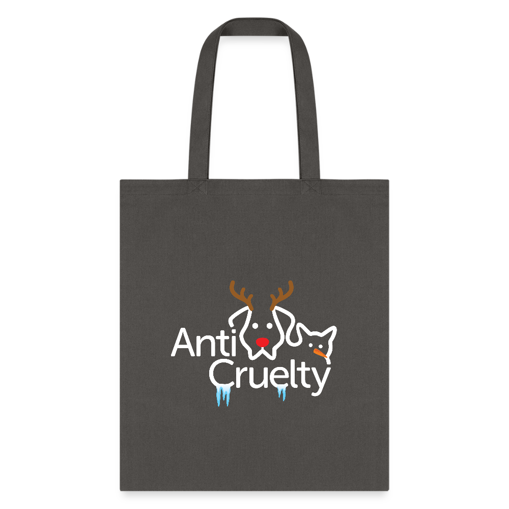 2025 Anti-Cruelty Holiday Tote Bag - charcoal
