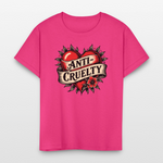 Load image into Gallery viewer, Anti-Cruelty Retro Heart Kids' T-Shirt - fuchsia
