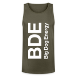 Load image into Gallery viewer, Bog Dog Energy Unisex Tri-Blend Organic Tank - heather olive
