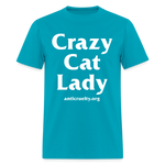Load image into Gallery viewer, &quot;Crazy Cat Lady&quot; Unisex Classic T-Shirt - turquoise
