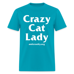 "Crazy Cat Lady" Unisex Classic T-Shirt - turquoise