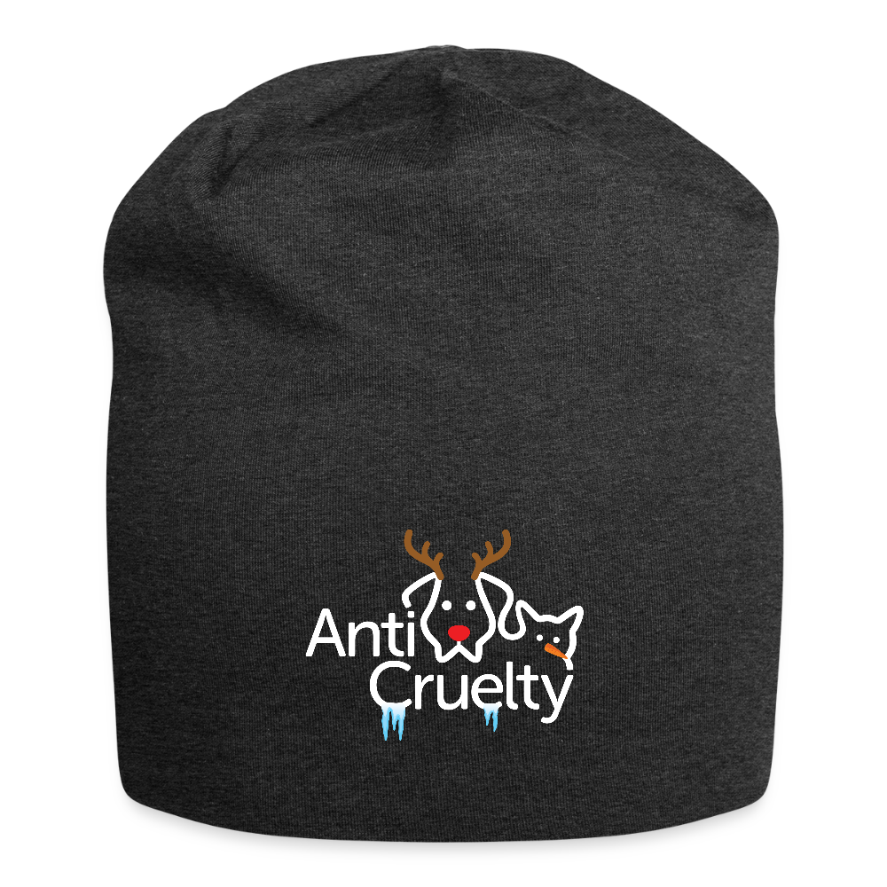 2025 Anti-Cruelty Holiday Jersey Beanie - charcoal grey