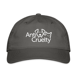 Anti-Cruelty Logo Baseball Cap - charcoal