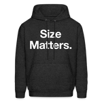 Load image into Gallery viewer, Size Matters Dark Hoodie - charcoal grey
