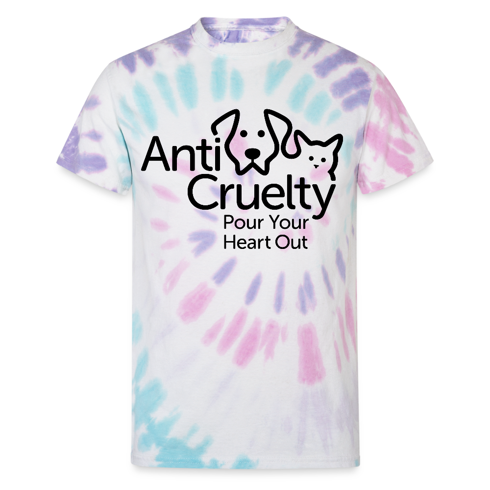 "Pour Your Heart Out" Unisex Tie Dye T-Shirt - Pastel Spiral
