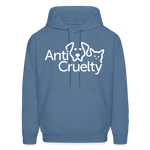 Load image into Gallery viewer, Anti-Cruelty Valentine's Day Logo Hoodie - denim blue
