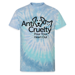 Load image into Gallery viewer, "Pour Your Heart Out" Unisex Tie Dye T-Shirt - blue lagoon
