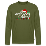 Load image into Gallery viewer, Anti-Cruelty "Merry Makers" Logo Men's Premium Long Sleeve T-Shirt - khaki green 
