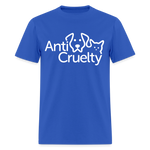 Load image into Gallery viewer, Anti-Cruelty White Logo Shirt - royal blue
