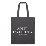 Load image into Gallery viewer, Anti-Cruelty 40's Logo Recycled Tote Bag - charcoal grey
